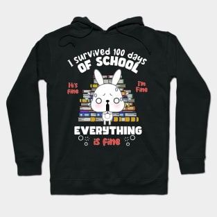 I survive 100 days of School all is fine Hoodie